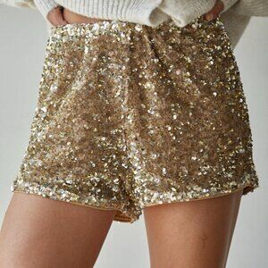 Gold Sequin Shorts